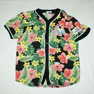 Marlins Dominican Republic floral baseball jersey
